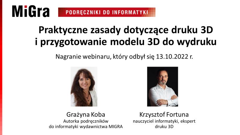 Druk 3D - wprowadzenie dla nauczycieli szkół podstawowych i ponadpodstawowych